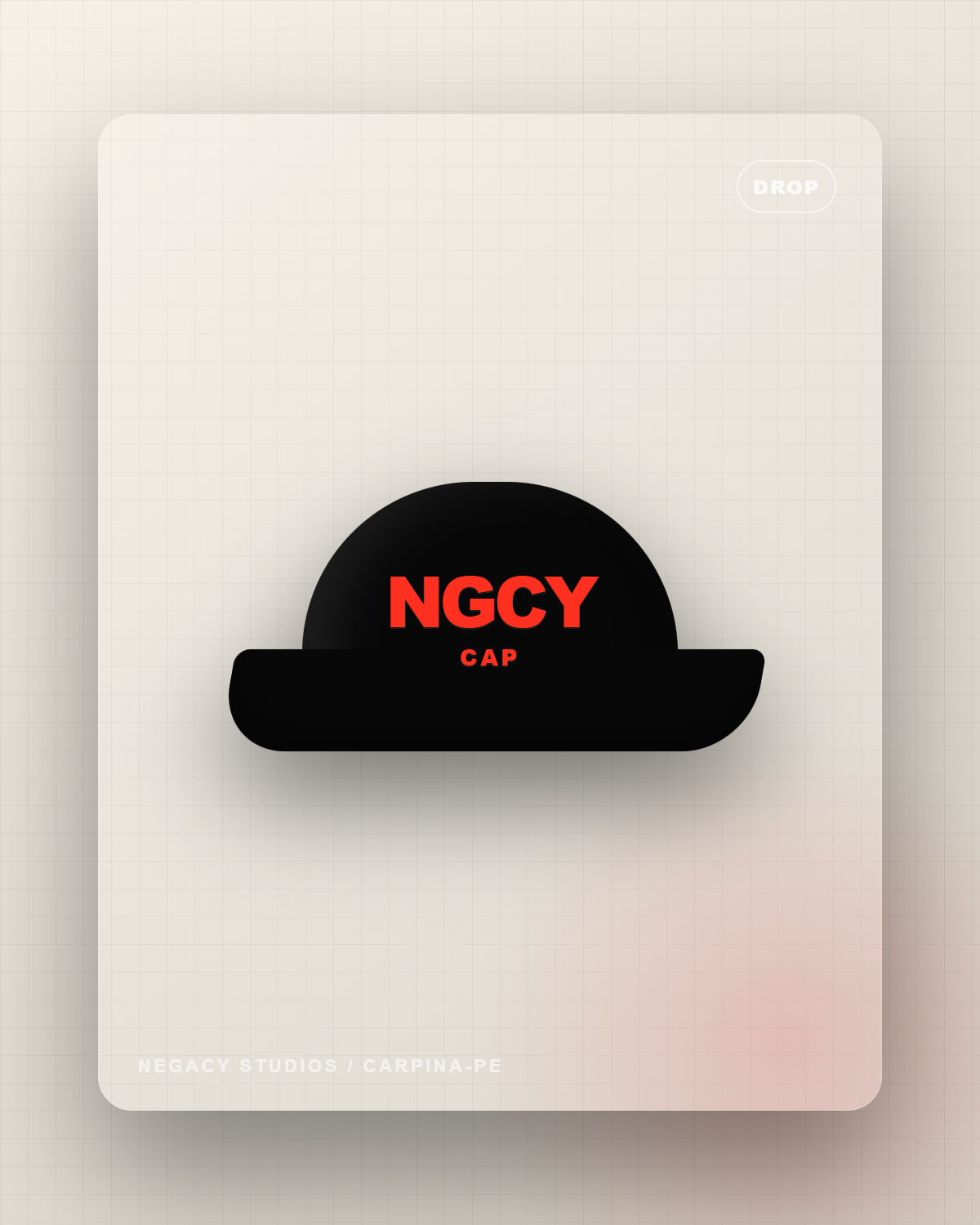 Boné preto NGCY com marca aplicada