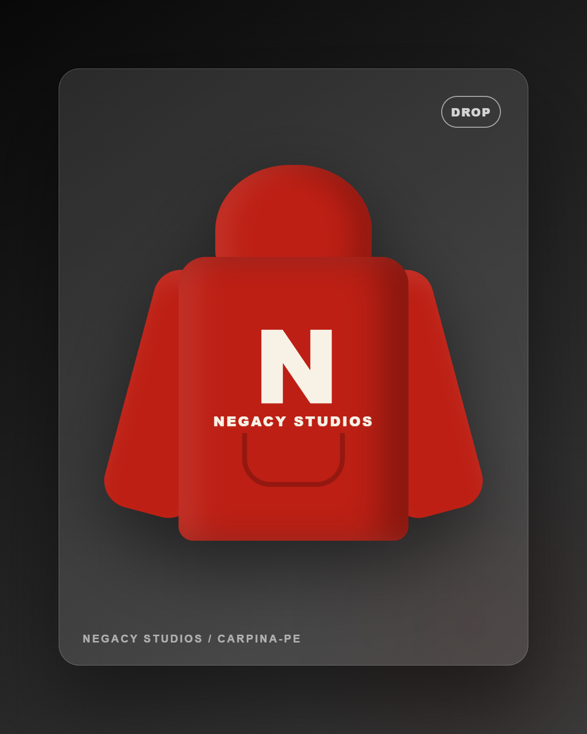 Hoodie vermelho NEGACY para o Drop 00